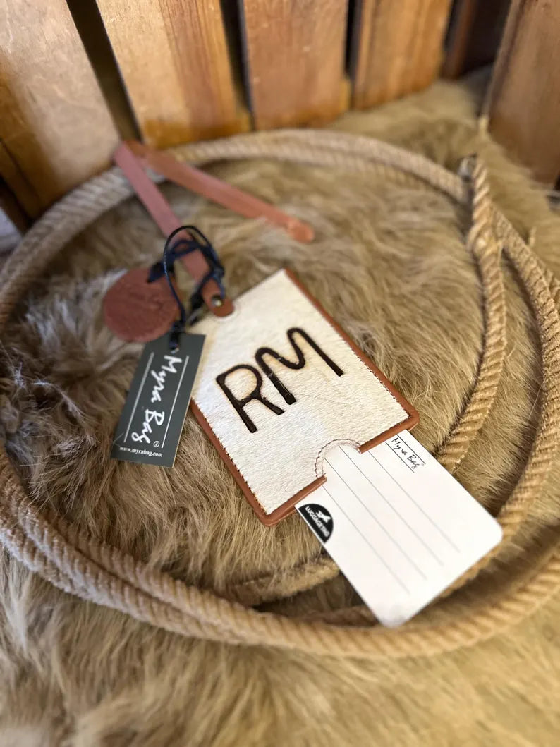 Custom Branded Cowhide Luggage Tag