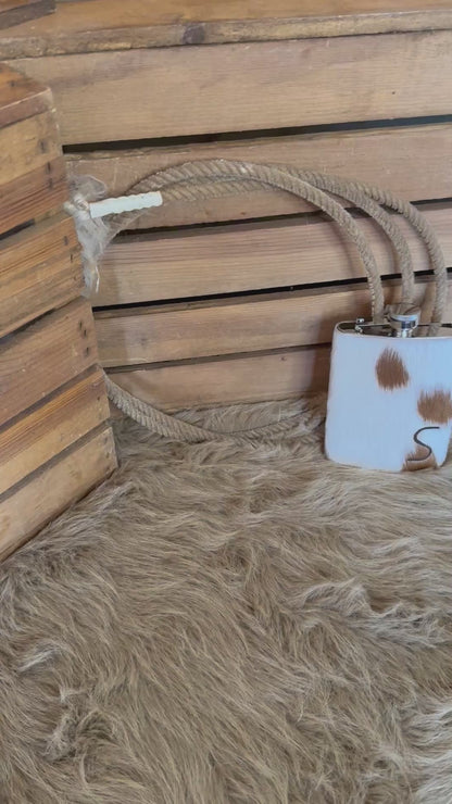 Cowhide Flask; Personalized, Free Custom Branding